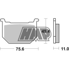 Pastilhas travão SUZUKI GN / GNX / GS / GSX / GV / 250 / 400 / 450 / 700 / 750 / 850 / 1000 / 1100 / 1200 / 533HF - SBS
